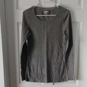 Aerie Charcoal Long Sleeve Women's sz Lg Perfect for Undershirt or Loungewear